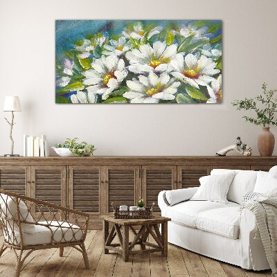 Tablou sticla Charm floral în albastru