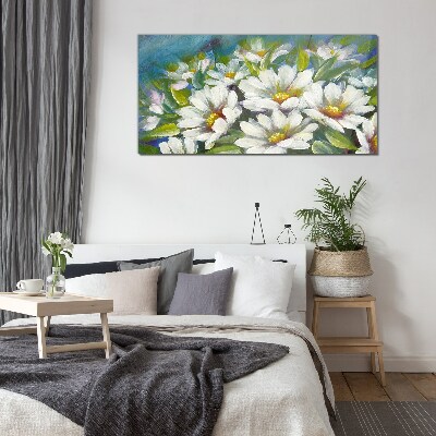 Tablou sticla Charm floral în albastru