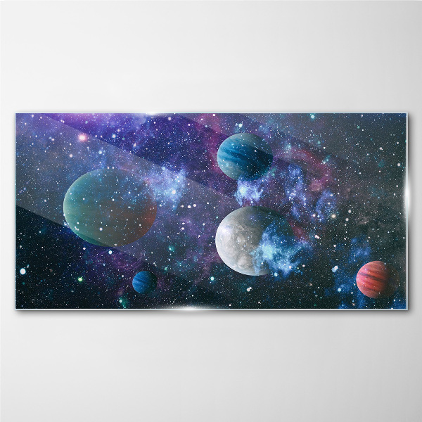 Tablou sticla Peisaj planetar cosmic