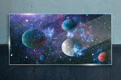 Tablou sticla Peisaj planetar cosmic