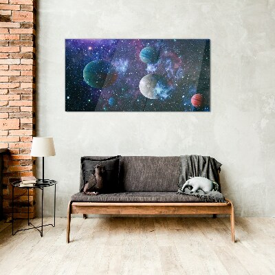Tablou sticla Peisaj planetar cosmic
