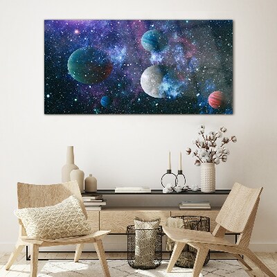 Tablou sticla Peisaj planetar cosmic