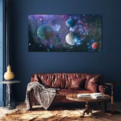 Tablou sticla Peisaj planetar cosmic