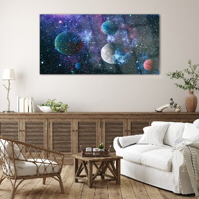 Tablou sticla Peisaj planetar cosmic