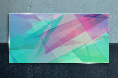 Tablou sticla Geometrii transparente în nuanțe pastelate