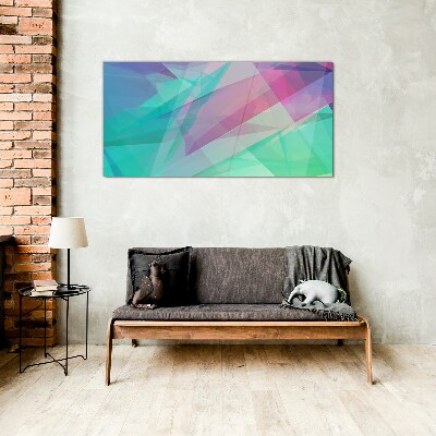 Tablou sticla Geometrii transparente în nuanțe pastelate