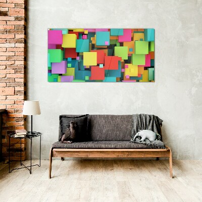Tablou sticla Compoziții geometrice colorate