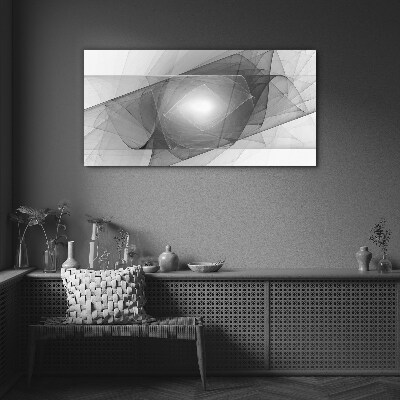 Tablou sticla Compozitie abstracta in nuante de gri