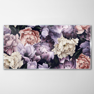 Tablou sticla Aranjament floral in nuante pastelate