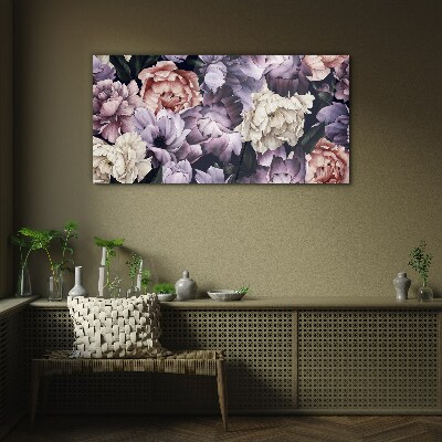 Tablou sticla Aranjament floral in nuante pastelate
