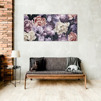 Tablou sticla Aranjament floral in nuante pastelate