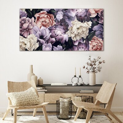 Tablou sticla Aranjament floral in nuante pastelate
