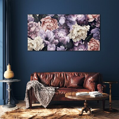 Tablou sticla Aranjament floral in nuante pastelate