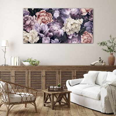 Tablou sticla Aranjament floral in nuante pastelate