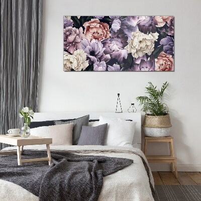 Tablou sticla Aranjament floral in nuante pastelate