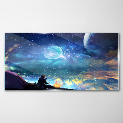 Tablou sticla Noapte cosmică sub stele