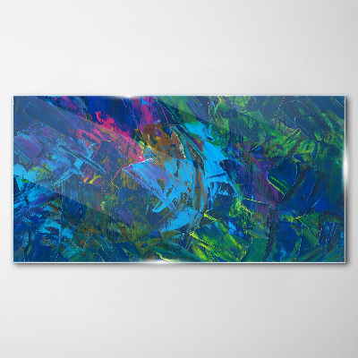 Tablou sticla Haos colorat de abstractizare