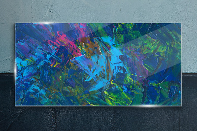 Tablou sticla Haos colorat de abstractizare