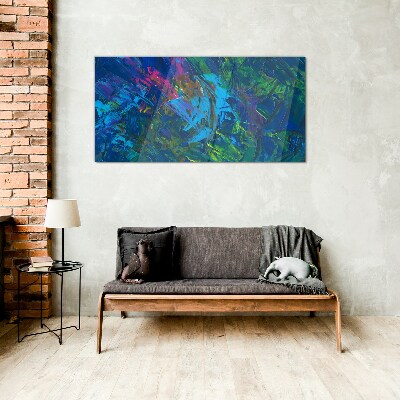 Tablou sticla Haos colorat de abstractizare