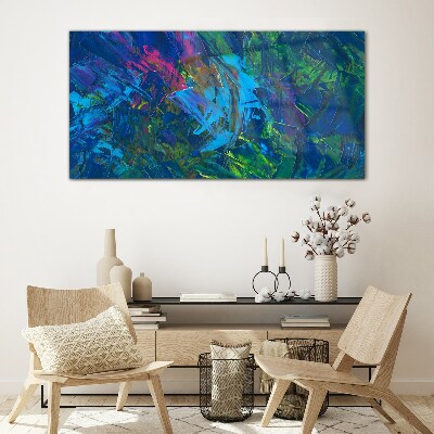 Tablou sticla Haos colorat de abstractizare