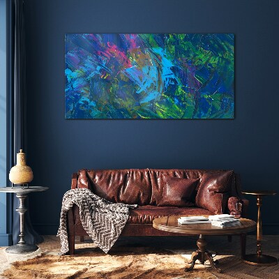 Tablou sticla Haos colorat de abstractizare