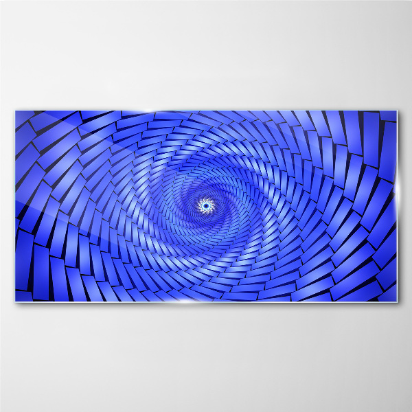 Tablou sticla Vârtej geometric albastru