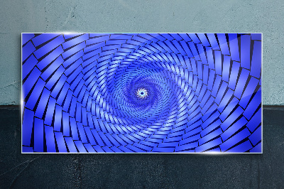 Tablou sticla Vârtej geometric albastru