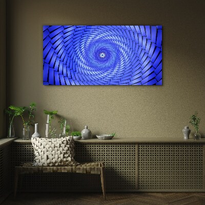 Tablou sticla Vârtej geometric albastru