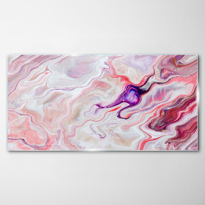 Tablou sticla Valuri roz de abstractie