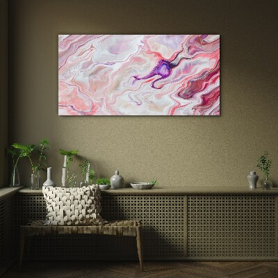 Tablou sticla Valuri roz de abstractie