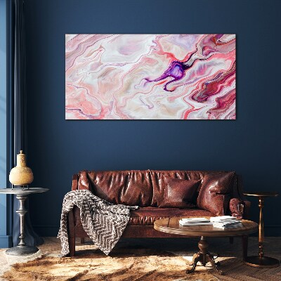 Tablou sticla Valuri roz de abstractie