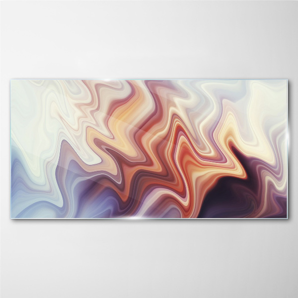 Tablou sticla Valuri de abstractizare colorată