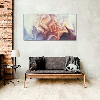 Tablou sticla Valuri de abstractizare colorată