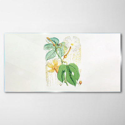 Tablou pe sticla Motiv floral in culori pastelate