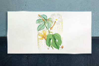 Tablou pe sticla Motiv floral in culori pastelate