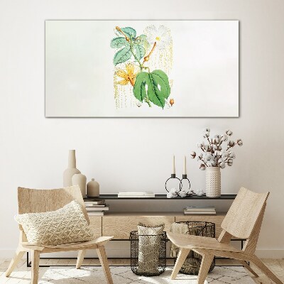 Tablou pe sticla Motiv floral in culori pastelate