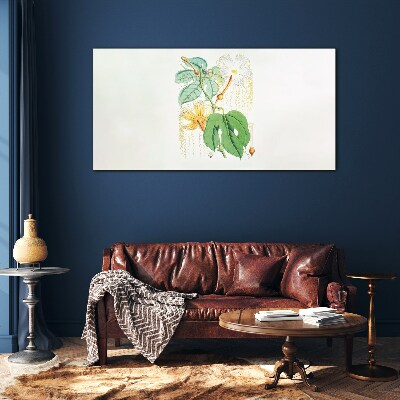 Tablou pe sticla Motiv floral in culori pastelate