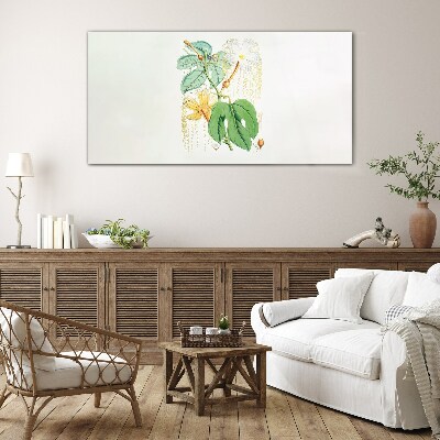Tablou pe sticla Motiv floral in culori pastelate