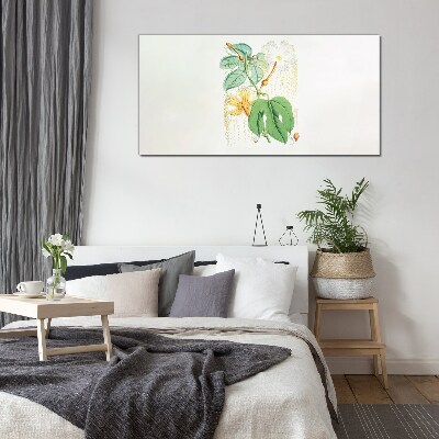 Tablou pe sticla Motiv floral in culori pastelate