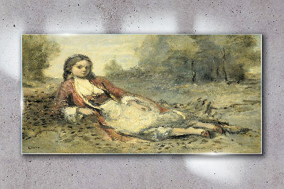 Tablou sticla Portretul unei fete mincinoase
