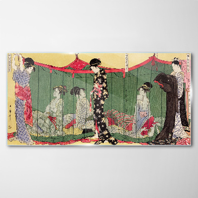 Tablou sticla O scenă din viața de zi cu zi japoneză