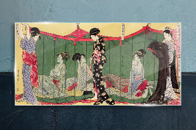 Tablou sticla O scenă din viața de zi cu zi japoneză