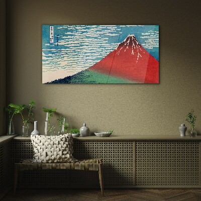 Tablou sticla Muntele Fuji în nori