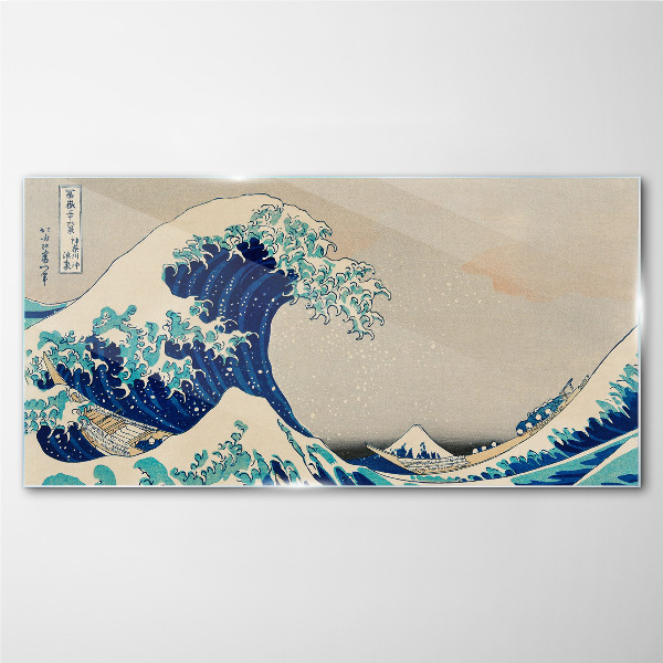 Tablou sticla Marele Val de lângă Kanagawa