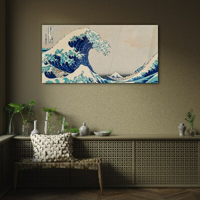 Tablou sticla Marele Val de lângă Kanagawa