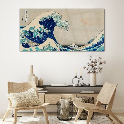 Tablou sticla Marele Val de lângă Kanagawa