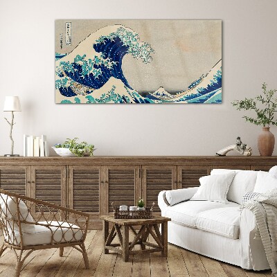 Tablou sticla Marele Val de lângă Kanagawa