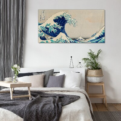 Tablou sticla Marele Val de lângă Kanagawa