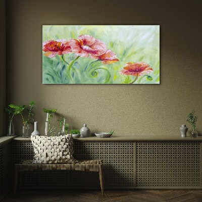 Tablou din sticla Peisaj floral in nuante pastelate