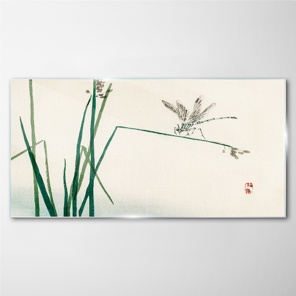 Tablou sticla Delicatesa naturii cu un fluture